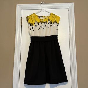 Anthropologie Sariah Black and Yellow Dress